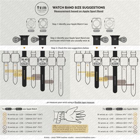 apple watch band sizes 1 9